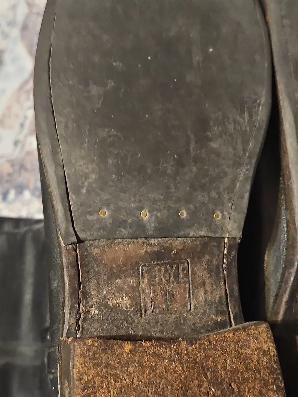 FRYE AND CO. Black Leather Knee-High Heeled Boots - Picture 10 of 16